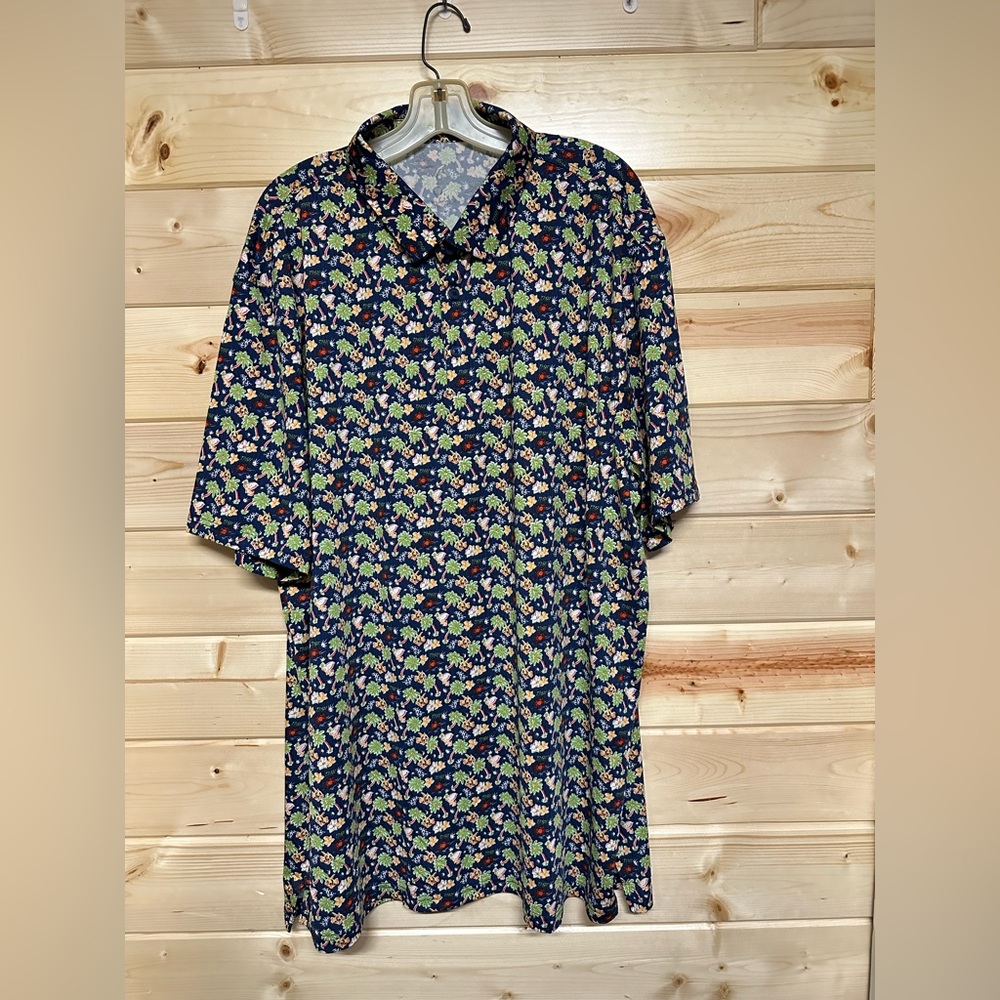 Floral Patterned Polo Shirt